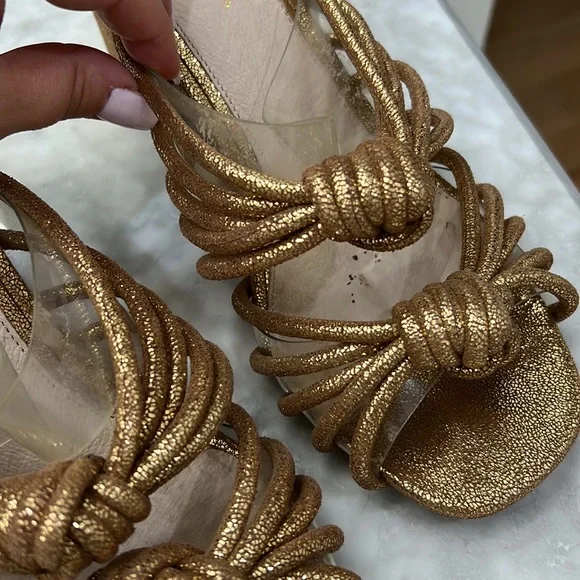 Cecelia New York Chunky Gold Sandal Mules - Picture 6 of 15